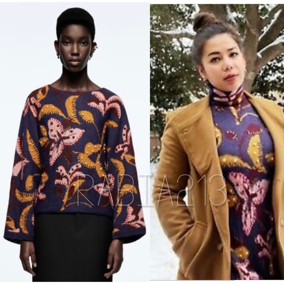 ZARA EMBROIDERED KNIT SWEATER - Picture 3 of 11